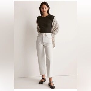 MADEWELL perfect vintage wide leg high rise crop size 24 Edmund wash